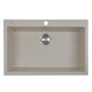 Nantucket Sinks Plymouth Collection 30" Rectangle Dual-mount Matte Sand Granite Composite Single Bowl Kitchen Sink