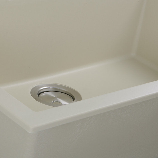 Nantucket Sinks Plymouth Collection 30" Rectangle Dual-mount Matte Sand Granite Composite Single Bowl Kitchen Sink
