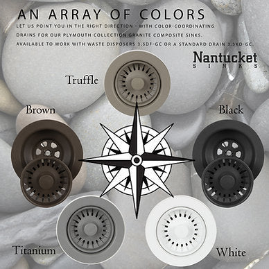 Nantucket Sinks Plymouth Collection 30" Rectangle Dual-mount Matte Sand Granite Composite Single Bowl Kitchen Sink