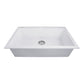 Nantucket Sinks Plymouth Collection 30" Rectangle Dual-mount Matte White Granite Composite Single Bowl Kitchen Sink