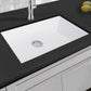 Nantucket Sinks Plymouth Collection 30" Rectangle Dual-mount Matte White Granite Composite Single Bowl Kitchen Sink