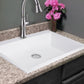 Nantucket Sinks Plymouth Collection 30" Rectangle Dual-mount Matte White Granite Composite Single Bowl Kitchen Sink