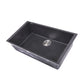 Nantucket Sinks Plymouth Collection 30" Rectangle Undermount Matte Black Granite Composite Single Bowl Kitchen Sink