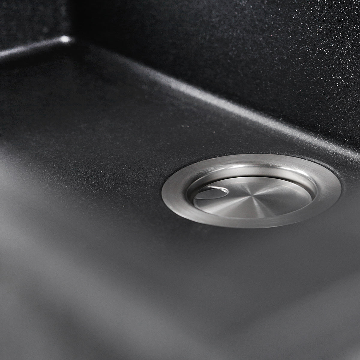 Nantucket Sinks Plymouth Collection 30" Rectangle Undermount Matte Black Granite Composite Single Bowl Kitchen Sink