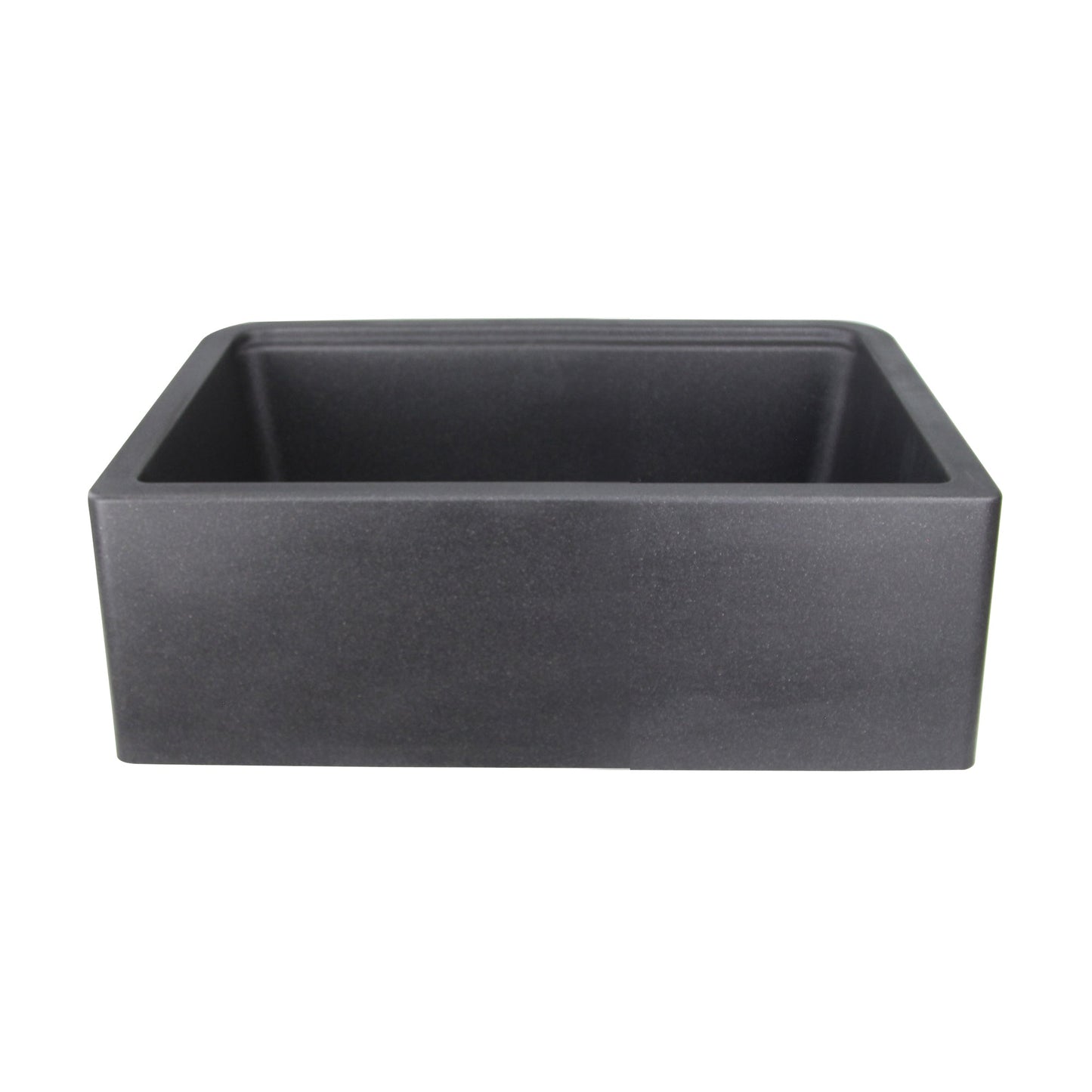 Nantucket Sinks Plymouth Collection 30" Rectangle Undermount Matte Black With Metallic Flecks Granite Composite Single Bowl Apron Reversible Workstation Kitchen Sink With Accessory Pack