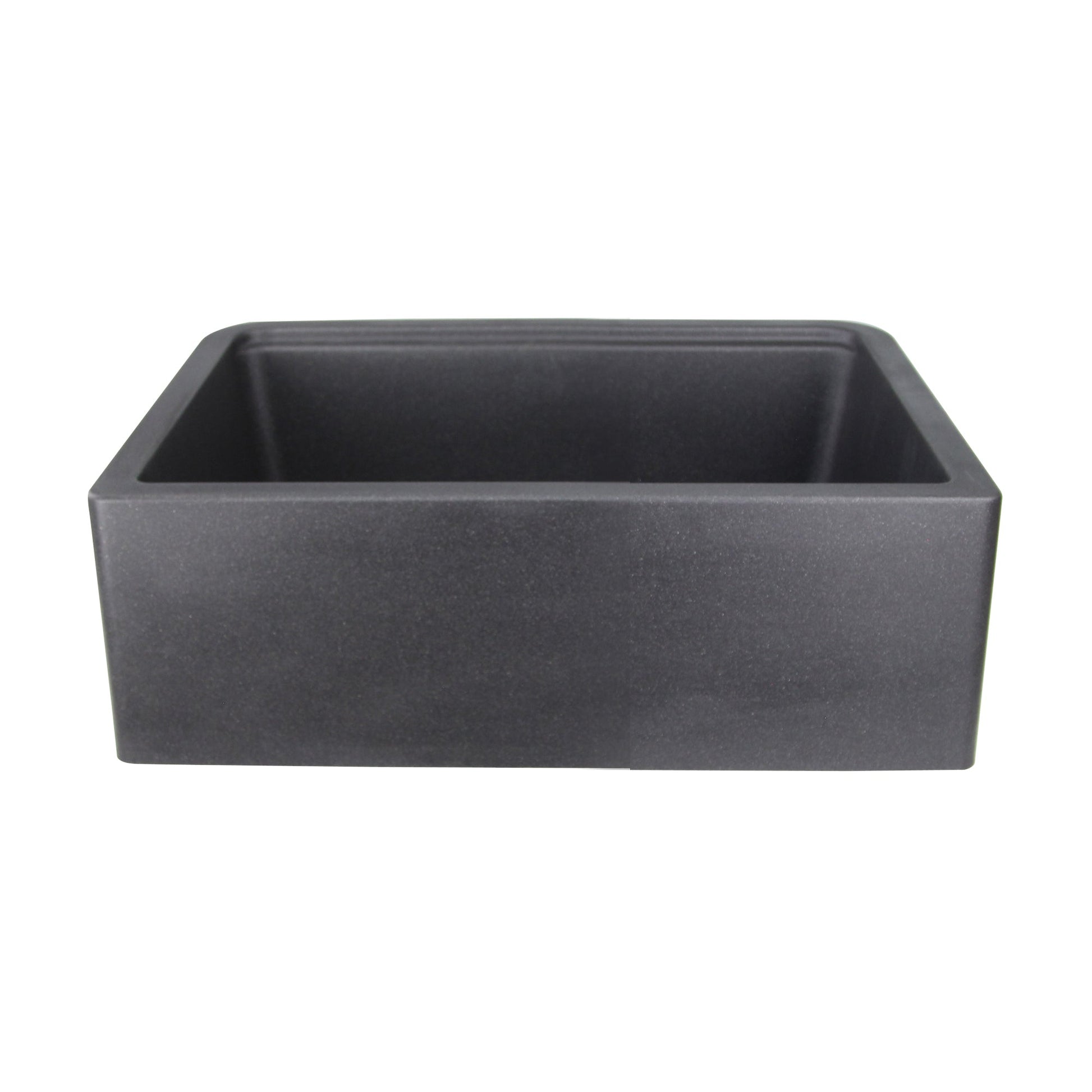 Nantucket Sinks Plymouth Collection 30" Rectangle Undermount Matte Black With Metallic Flecks Granite Composite Single Bowl Apron Reversible Workstation Kitchen Sink With Accessory Pack