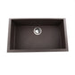 Nantucket Sinks Plymouth Collection 30" Rectangle Undermount Matte Brown Granite Composite Single Bowl Kitchen Sink