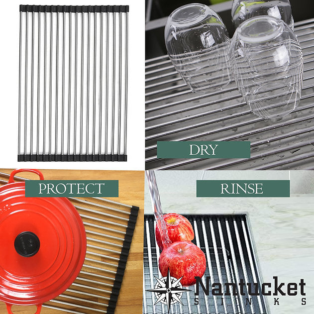 Nantucket Sinks Plymouth Collection 30" Rectangle Undermount Matte Brown With Metallic Flecks Granite Composite Single Bowl Apron Reversible Workstation Kitchen Sink With Accessory Pack