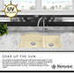 Nantucket Sinks Plymouth Collection 30" Rectangle Undermount Matte Brown With Metallic Flecks Granite Composite Single Bowl Apron Reversible Workstation Kitchen Sink With Accessory Pack