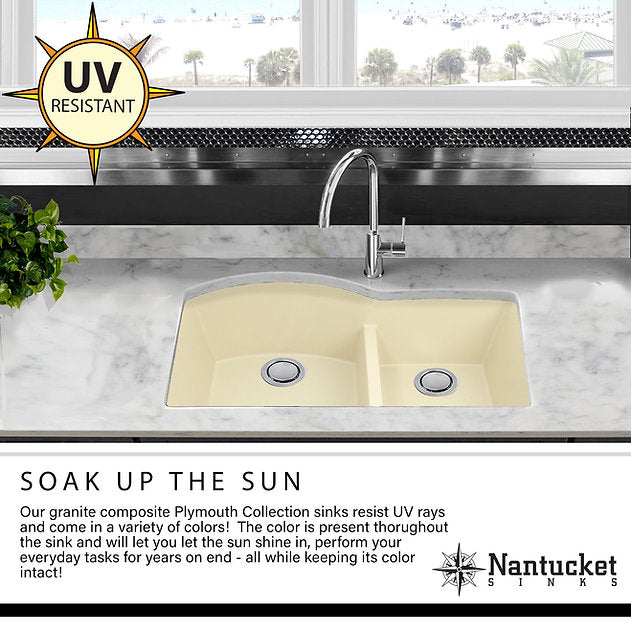 Nantucket Sinks Plymouth Collection 30" Rectangle Undermount Matte Brown With Metallic Flecks Granite Composite Single Bowl Apron Reversible Workstation Kitchen Sink With Accessory Pack