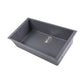 Nantucket Sinks Plymouth Collection 30" Rectangle Undermount Matte Titanium Granite Composite Single Bowl Kitchen Sink