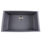 Nantucket Sinks Plymouth Collection 30" Rectangle Undermount Matte Titanium Granite Composite Single Bowl Kitchen Sink