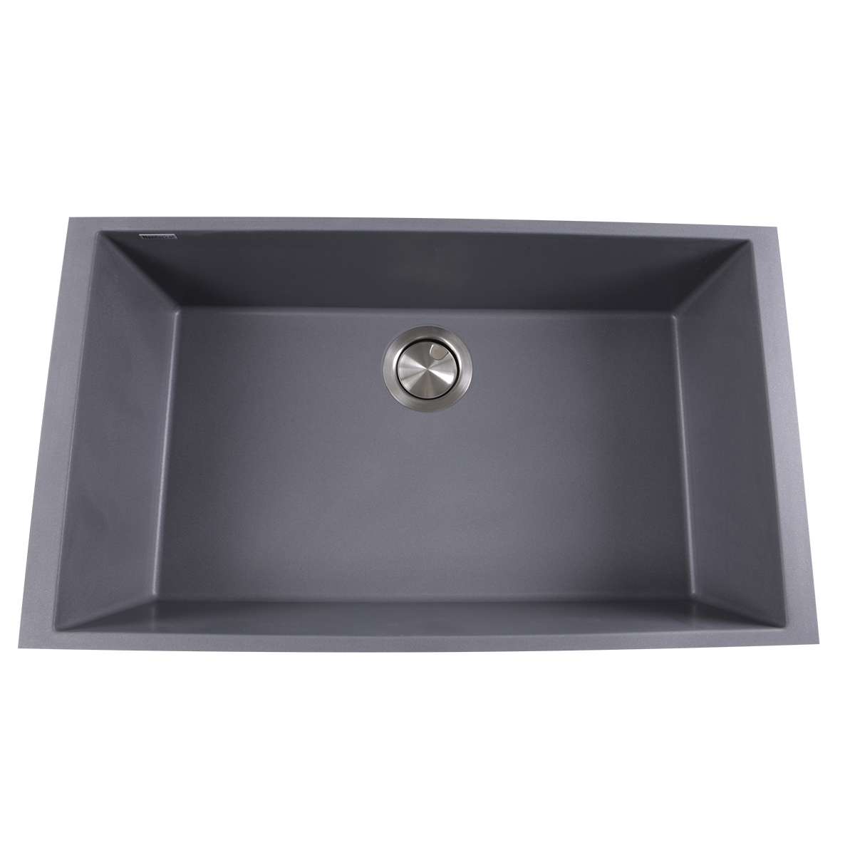 Nantucket Sinks Plymouth Collection 30" Rectangle Undermount Matte Titanium Granite Composite Single Bowl Kitchen Sink