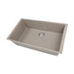 Nantucket Sinks Plymouth Collection 30" Rectangle Undermount Matte Truffle Granite Composite Single Bowl Kitchen Sink