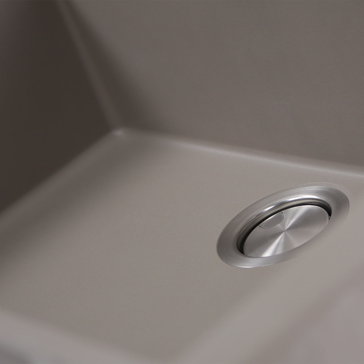 Nantucket Sinks Plymouth Collection 30" Rectangle Undermount Matte Truffle Granite Composite Single Bowl Kitchen Sink