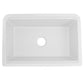 Nantucket Sinks Plymouth Collection 30" Rectangle Undermount Matte White Granite Composite Single Bowl Apron Reversible Workstation Kitchen Sink With Accessory Pack