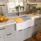 Nantucket Sinks Plymouth Collection 30" Rectangle Undermount Matte White Granite Composite Single Bowl Apron Reversible Workstation Kitchen Sink With Accessory Pack
