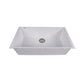 Nantucket Sinks Plymouth Collection 30" Rectangle Undermount Matte White Granite Composite Single Bowl Kitchen Sink
