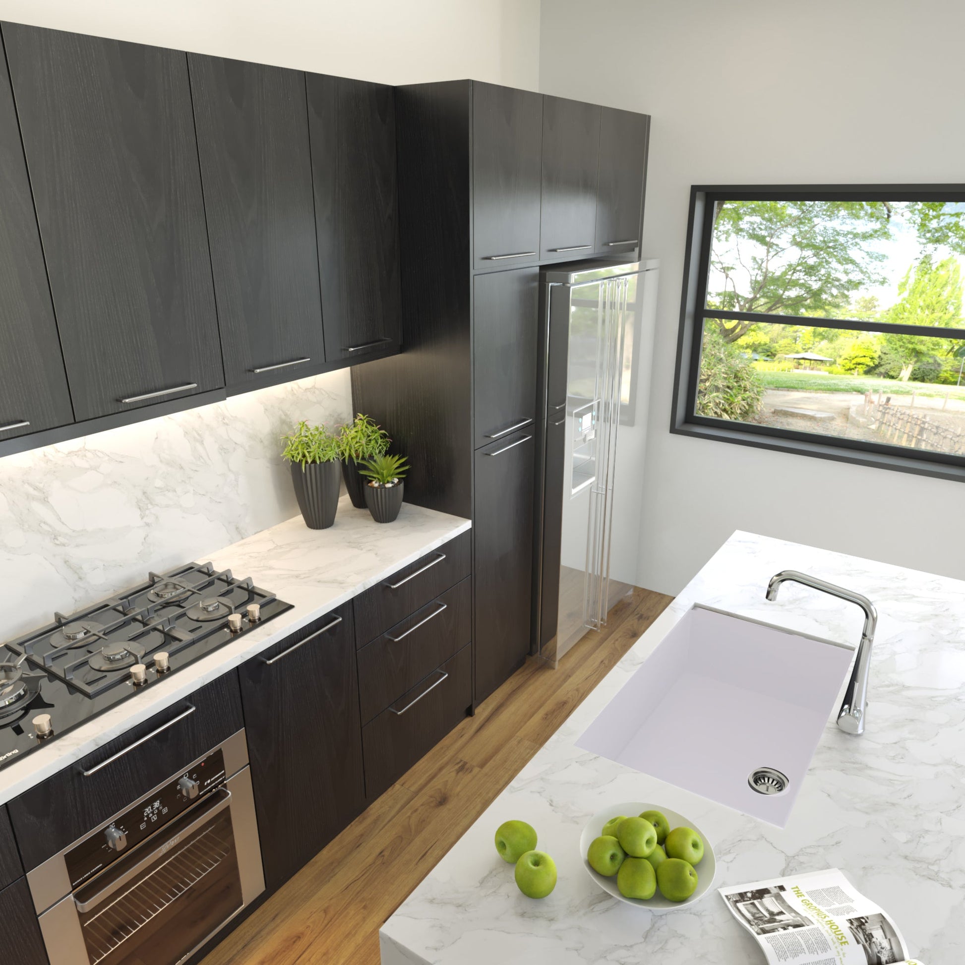 Nantucket Sinks Plymouth Collection 30" Rectangle Undermount Matte White Granite Composite Single Bowl Kitchen Sink