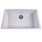 Nantucket Sinks Plymouth Collection 30" Rectangle Undermount Matte White Granite Composite Single Bowl Kitchen Sink