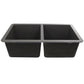 Nantucket Sinks Plymouth Collection 32" Rectangle Undermount Matte Titanium Granite Composite 50/50 Double Bowl Kitchen Sink
