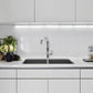 Nantucket Sinks Plymouth Collection 32" Rectangle Undermount Matte Titanium Granite Composite 50/50 Double Bowl Kitchen Sink