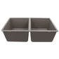 Nantucket Sinks Plymouth Collection 32" Rectangle Undermount Matte Truffle Granite Composite 50/50 Double Bowl Kitchen Sink