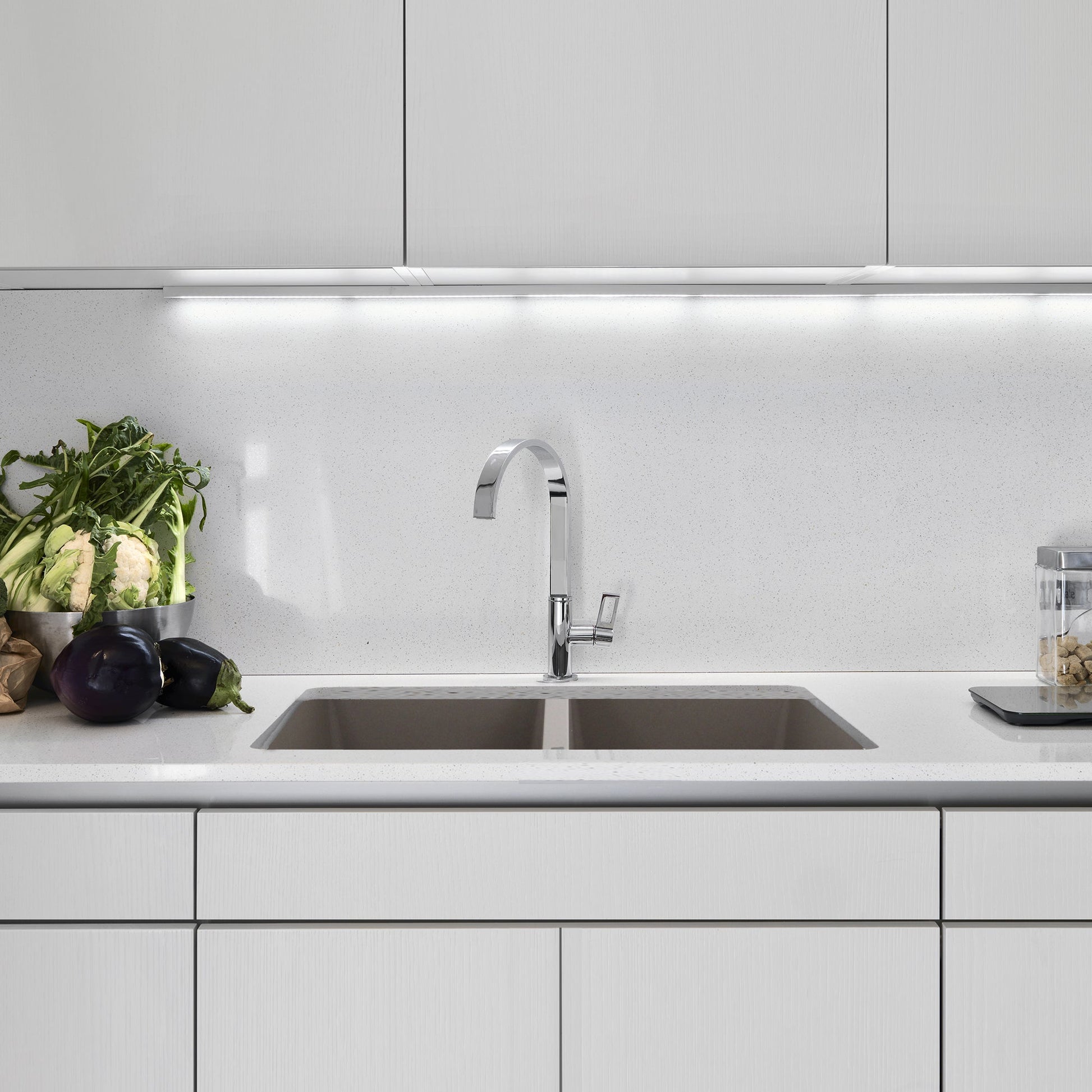 Nantucket Sinks Plymouth Collection 32" Rectangle Undermount Matte Truffle Granite Composite 50/50 Double Bowl Kitchen Sink