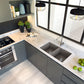Nantucket Sinks Plymouth Collection 32" Rectangle Undermount Matte Truffle Granite Composite 50/50 Double Bowl Kitchen Sink