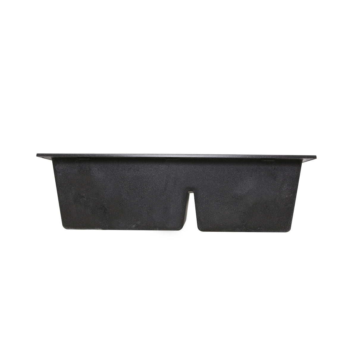 Nantucket Sinks Plymouth Collection 33" Irregular/Rectangle Dual-mount Matte Black Granite Composite 60/40 Double Bowl Kitchen Sink