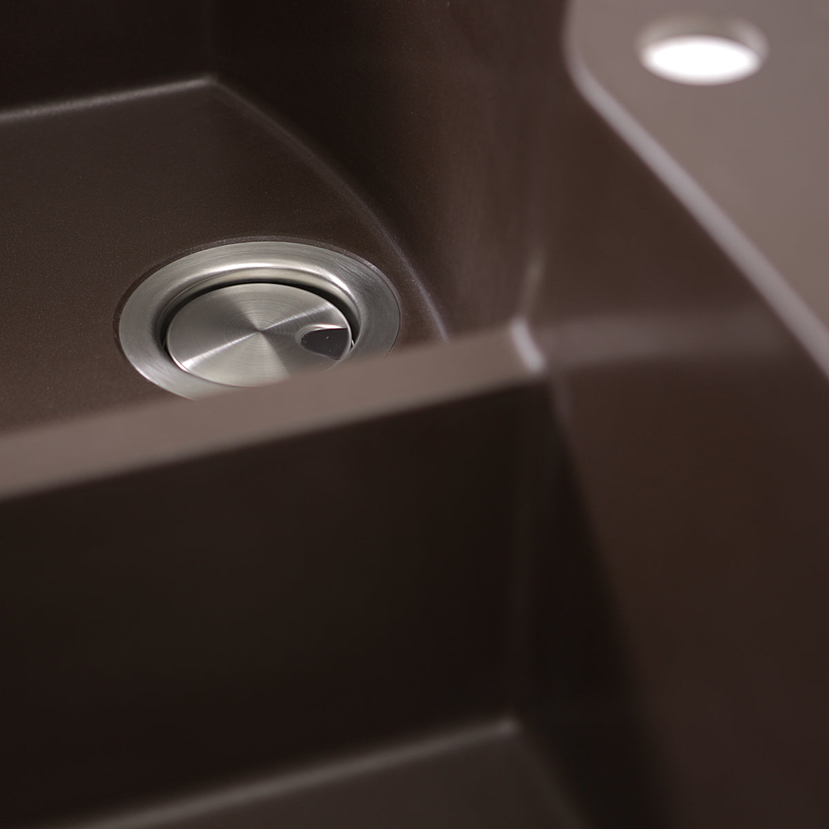 Nantucket Sinks Plymouth Collection 33" Irregular/Rectangle Dual-mount Matte Brown Granite Composite 60/40 Double Bowl Kitchen Sink