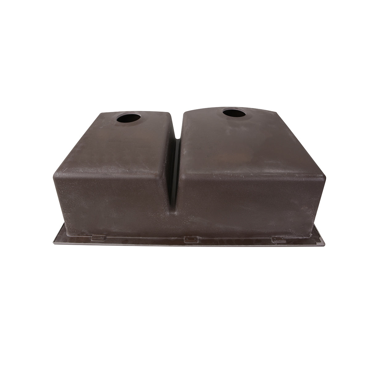 Nantucket Sinks Plymouth Collection 33" Irregular/Rectangle Dual-mount Matte Brown Granite Composite 60/40 Double Bowl Kitchen Sink