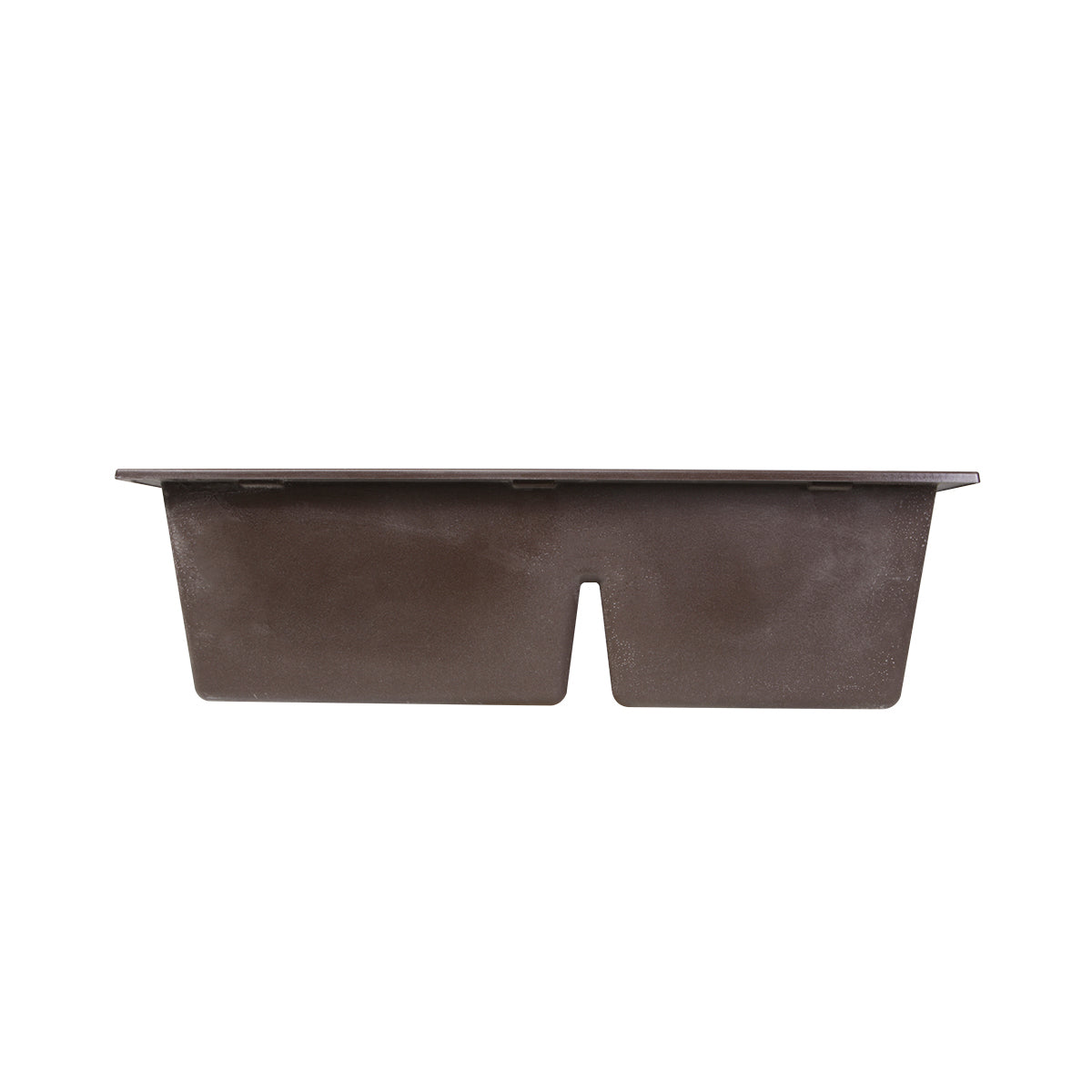 Nantucket Sinks Plymouth Collection 33" Irregular/Rectangle Dual-mount Matte Brown Granite Composite 60/40 Double Bowl Kitchen Sink