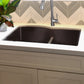 Nantucket Sinks Plymouth Collection 33" Irregular/Rectangle Dual-mount Matte Brown Granite Composite 60/40 Double Bowl Kitchen Sink