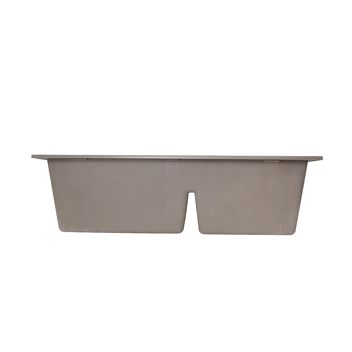 Nantucket Sinks Plymouth Collection 33" Irregular/Rectangle Dual-mount Matte Truffle Granite Composite 60/40 Double Bowl Kitchen Sink