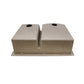 Nantucket Sinks Plymouth Collection 33" Irregular/Rectangle Dual-mount Matte Truffle Granite Composite 60/40 Double Bowl Kitchen Sink