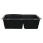 Nantucket Sinks Plymouth Collection 33" Irregular/Rectangle Undermount Matte Black Granite Composite 60/40 Double Bowl Kitchen Sink