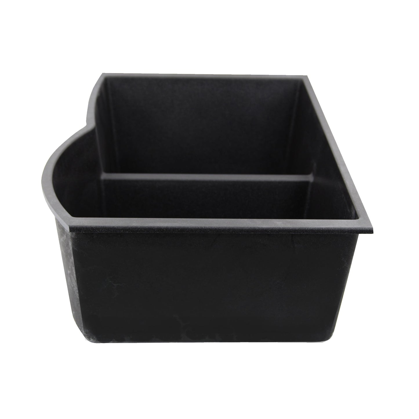 Nantucket Sinks Plymouth Collection 33" Irregular/Rectangle Undermount Matte Black Granite Composite 60/40 Double Bowl Kitchen Sink