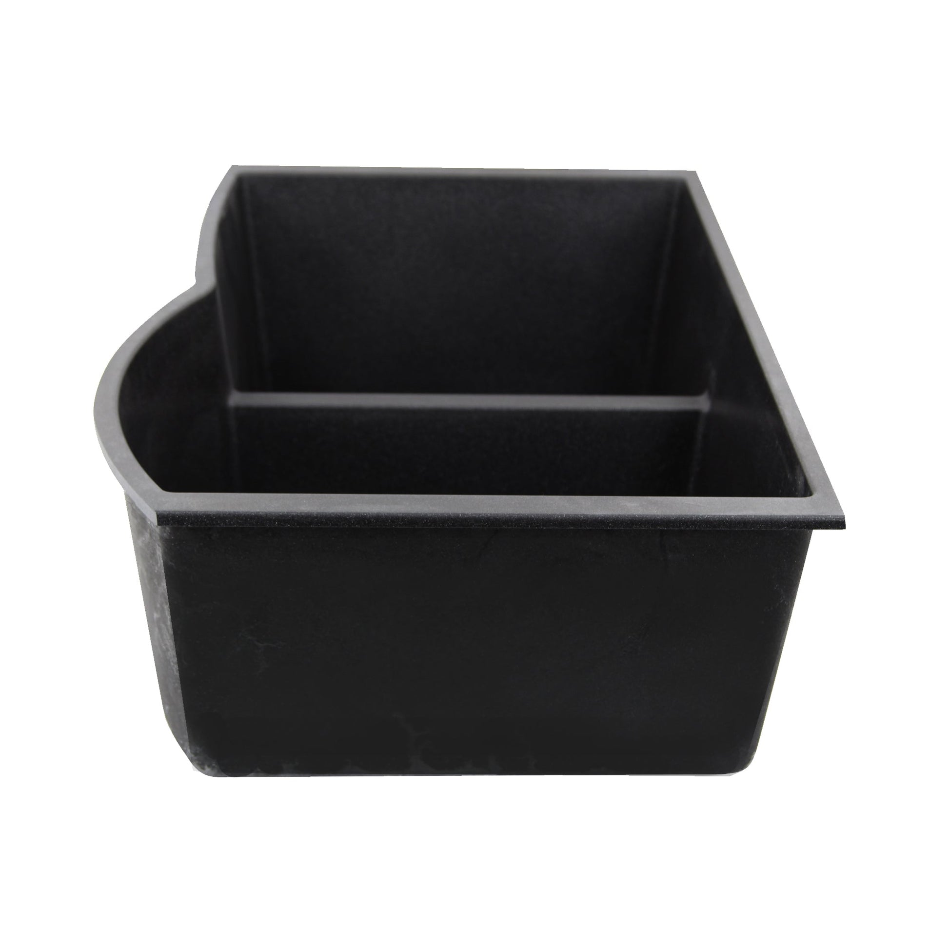 Nantucket Sinks Plymouth Collection 33" Irregular/Rectangle Undermount Matte Black Granite Composite 60/40 Double Bowl Kitchen Sink