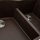 Nantucket Sinks Plymouth Collection 33" Irregular/Rectangle Undermount Matte Brown Granite Composite 60/40 Double Bowl Kitchen Sink