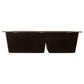 Nantucket Sinks Plymouth Collection 33" Irregular/Rectangle Undermount Matte Brown Granite Composite 60/40 Double Bowl Kitchen Sink