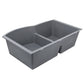 Nantucket Sinks Plymouth Collection 33" Irregular/Rectangle Undermount Matte Titanium Granite Composite 60/40 Double Bowl Kitchen Sink