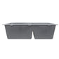 Nantucket Sinks Plymouth Collection 33" Irregular/Rectangle Undermount Matte Titanium Granite Composite 60/40 Double Bowl Kitchen Sink