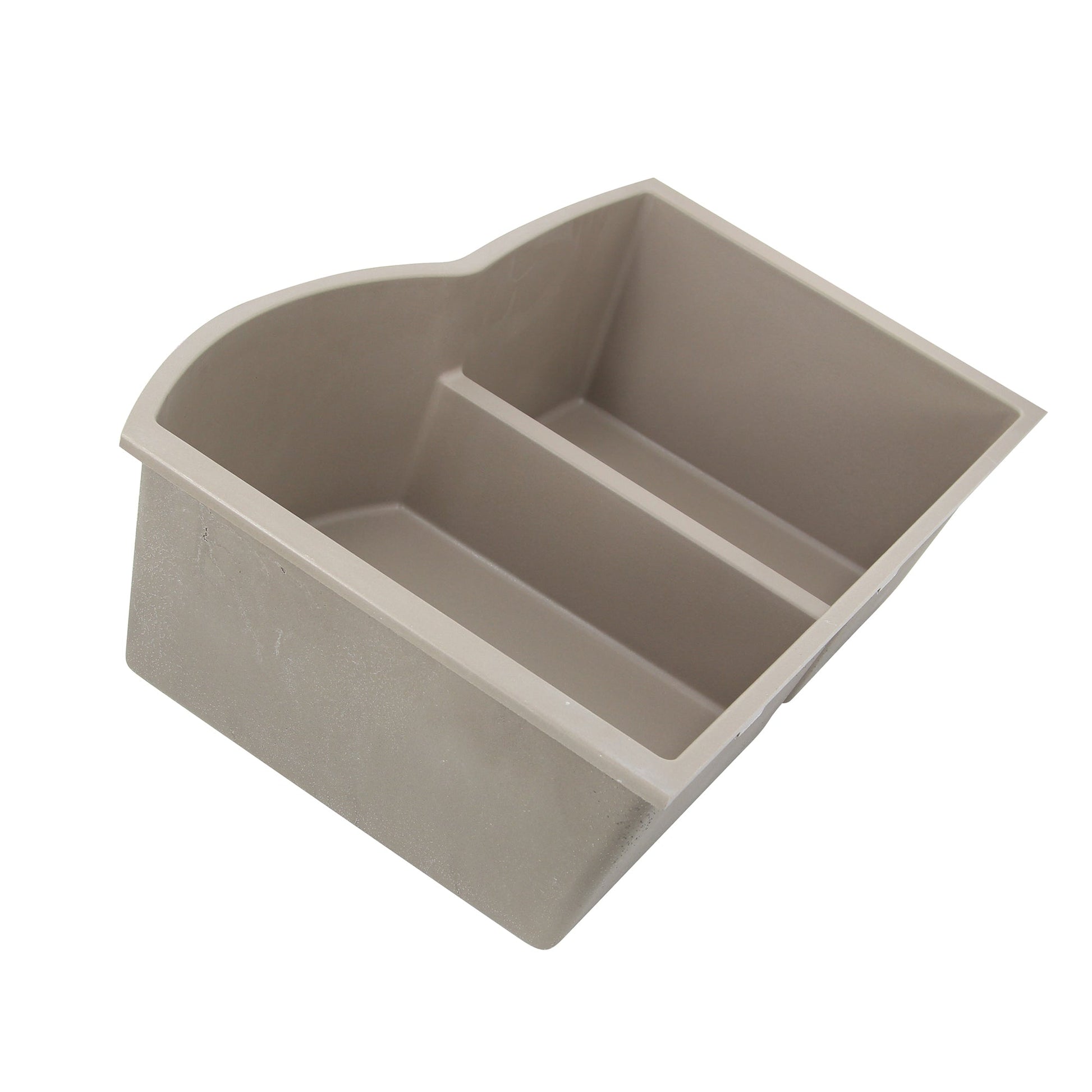 Nantucket Sinks Plymouth Collection 33" Irregular/Rectangle Undermount Matte Truffle Granite Composite 60/40 Double Bowl Kitchen Sink