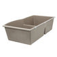 Nantucket Sinks Plymouth Collection 33" Irregular/Rectangle Undermount Matte Truffle Granite Composite 60/40 Double Bowl Kitchen Sink