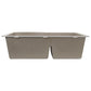 Nantucket Sinks Plymouth Collection 33" Irregular/Rectangle Undermount Matte Truffle Granite Composite 60/40 Double Bowl Kitchen Sink