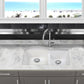 Nantucket Sinks Plymouth Collection 33" Irregular/Rectangle Undermount Matte White Granite Composite 60/40 Double Bowl Kitchen Sink