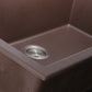 Nantucket Sinks Plymouth Collection 33" Rectangle Dual-mount Matte Brown With metallic flecks Granite Composite Single Bowl Kitchen Sink