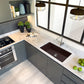 Nantucket Sinks Plymouth Collection 33" Rectangle Dual-mount Matte Brown With metallic flecks Granite Composite Single Bowl Kitchen Sink
