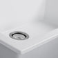 Nantucket Sinks Plymouth Collection 33" Rectangle Dual-mount Matte White Granite Composite Single Bowl Kitchen Sink
